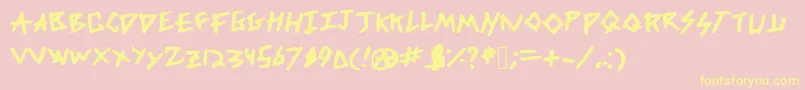 DicksFromMars Font – Yellow Fonts on Pink Background