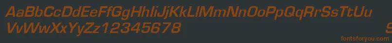 Czcionka EurostileoblBold – brązowe czcionki na czarnym tle