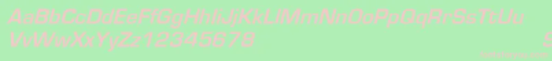 EurostileoblBold Font – Pink Fonts on Green Background