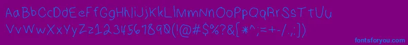 Шрифт HmKeokuk – синие шрифты на фиолетовом фоне