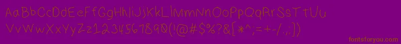 HmKeokuk Font – Brown Fonts on Purple Background