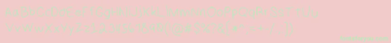 HmKeokuk-fontti – vihreät fontit vaaleanpunaisella taustalla