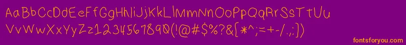 HmKeokuk Font – Orange Fonts on Purple Background