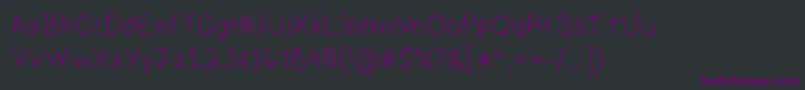 Шрифт HmKeokuk – фиолетовые шрифты на чёрном фоне