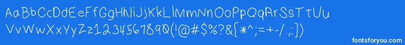 HmKeokuk Font – White Fonts on Blue Background