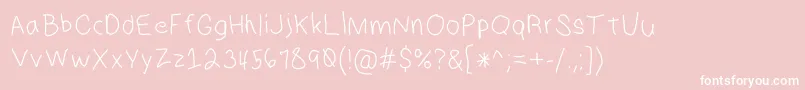 HmKeokuk Font – White Fonts on Pink Background