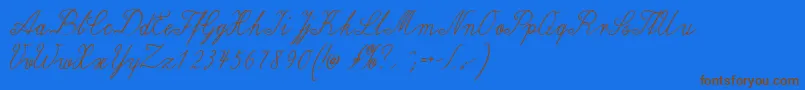 Wiegellateinmedium Font – Brown Fonts on Blue Background