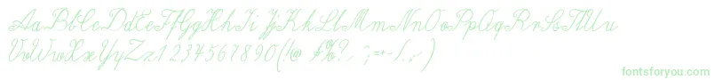 Wiegellateinmedium Font – Green Fonts on White Background