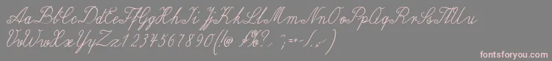 Wiegellateinmedium Font – Pink Fonts on Gray Background