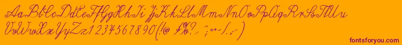 Wiegellateinmedium Font – Purple Fonts on Orange Background