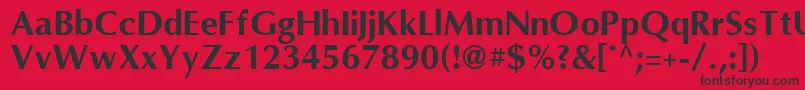 OmniBold Font – Black Fonts on Red Background