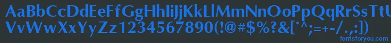 OmniBold Font – Blue Fonts on Black Background