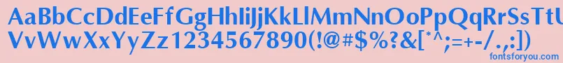 フォントOmniBold – ピンクの背景に青い文字