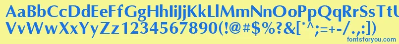 OmniBold Font – Blue Fonts on Yellow Background
