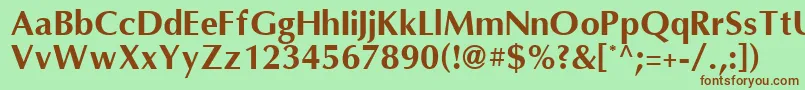 OmniBold Font – Brown Fonts on Green Background
