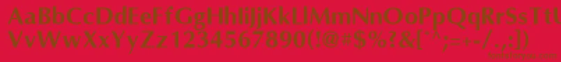 OmniBold Font – Brown Fonts on Red Background