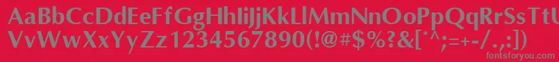 OmniBold Font – Gray Fonts on Red Background