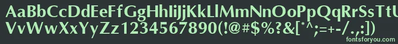 OmniBold Font – Green Fonts on Black Background
