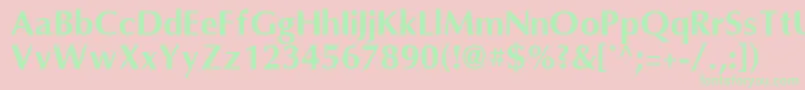 OmniBold Font – Green Fonts on Pink Background