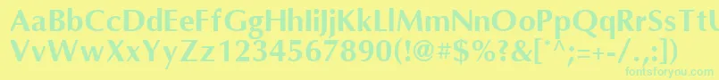Подробнее о шрифте OmniBold Шрифт OmniBold – зелёные шрифты на жёлтом фоне