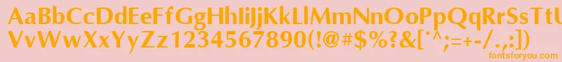 OmniBold Font – Orange Fonts on Pink Background