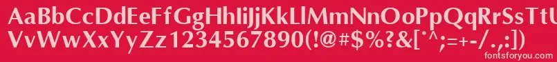 OmniBold Font – Pink Fonts on Red Background