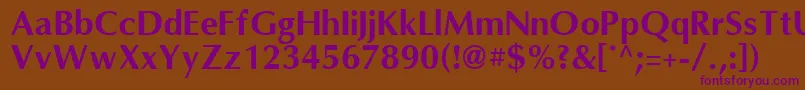 OmniBold Font – Purple Fonts on Brown Background