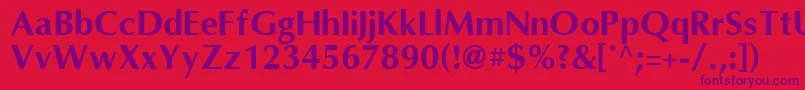 OmniBold Font – Purple Fonts on Red Background
