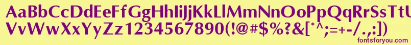 OmniBold Font – Purple Fonts on Yellow Background