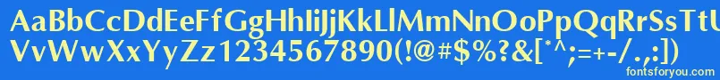 OmniBold Font – Yellow Fonts on Blue Background