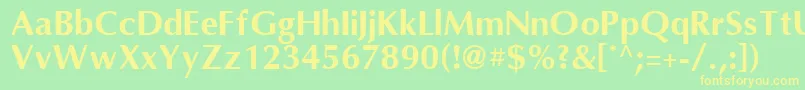 OmniBold Font – Yellow Fonts on Green Background