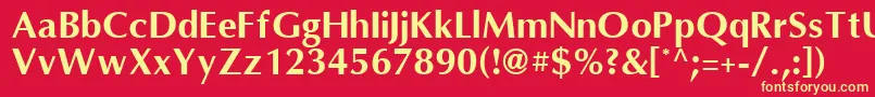 OmniBold Font – Yellow Fonts on Red Background