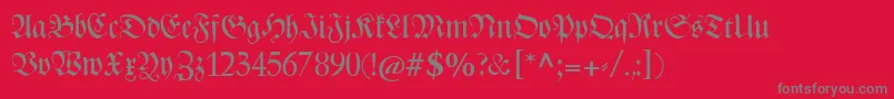 Catzentenaerfrakturunz1 Font – Gray Fonts on Red Background