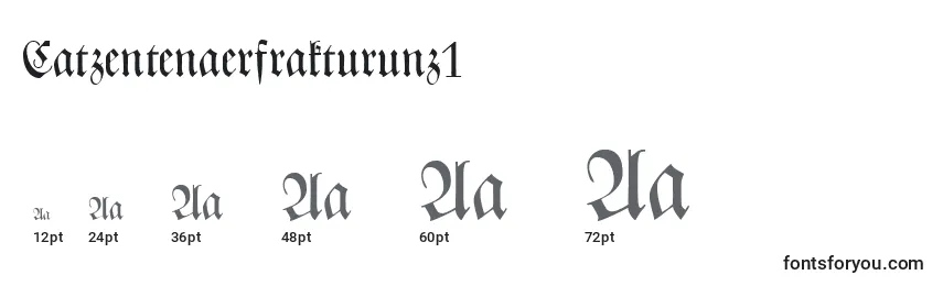 Größen der Schriftart Catzentenaerfrakturunz1