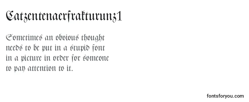 Schriftart Catzentenaerfrakturunz1