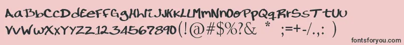 RondrsScript Font – Black Fonts on Pink Background