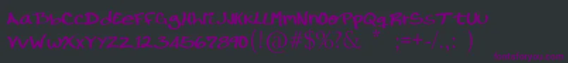 フォントRondrsScript – 黒い背景に紫のフォント