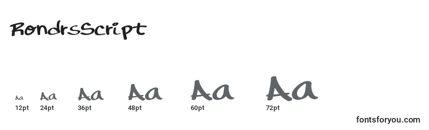 RondrsScript Font Sizes