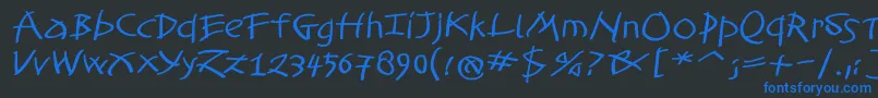 TomahawkedBold Font – Blue Fonts on Black Background