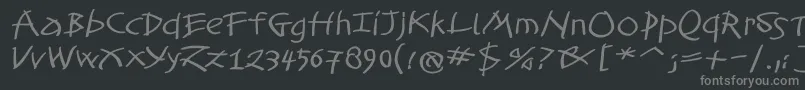 TomahawkedBold Font – Gray Fonts on Black Background