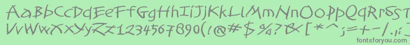 TomahawkedBold Font – Gray Fonts on Green Background
