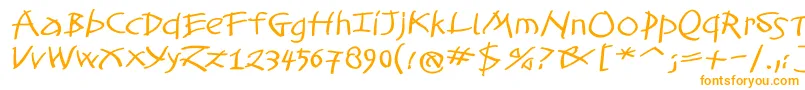 TomahawkedBold Font – Orange Fonts on White Background