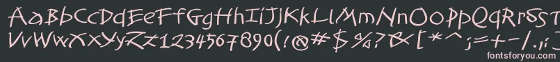 TomahawkedBold Font – Pink Fonts on Black Background