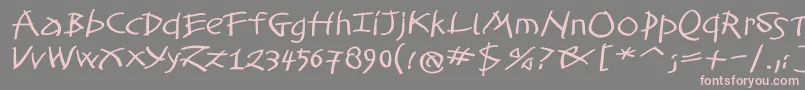 TomahawkedBold Font – Pink Fonts on Gray Background