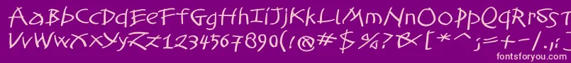 TomahawkedBold Font – Pink Fonts on Purple Background