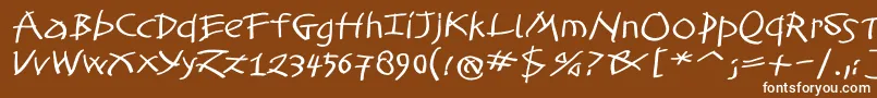 TomahawkedBold Font – White Fonts on Brown Background