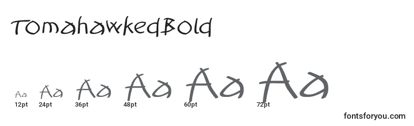 TomahawkedBold Font Sizes