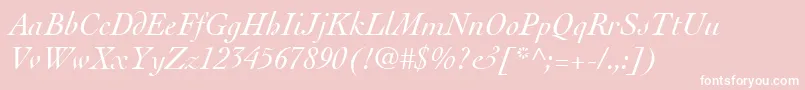 CochinLtItalic Font – White Fonts on Pink Background