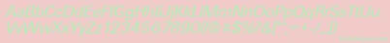 UltimateSerialRegularitalicDb Font – Green Fonts on Pink Background