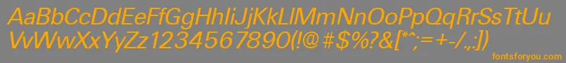 More about UltimateSerialRegularitalicDb Font UltimateSerialRegularitalicDb Font – Orange Fonts on Gray Background